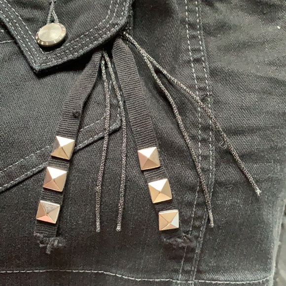 Armani Exchange denim zip front mini skirt - Picture 6 of 14